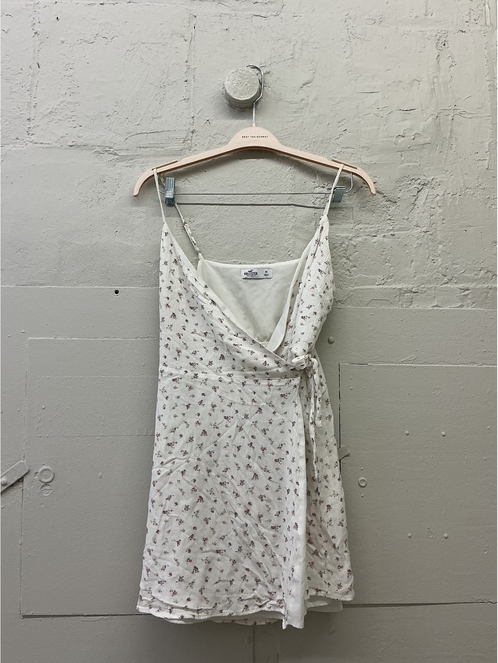 Hollister White Floral Wrap Dress